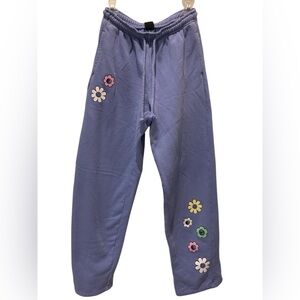 PacSun Purple Joggers with Floral Detail